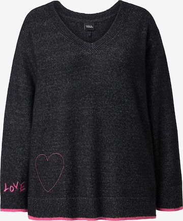 Ulla Popken Trui in Zwart: voorkant