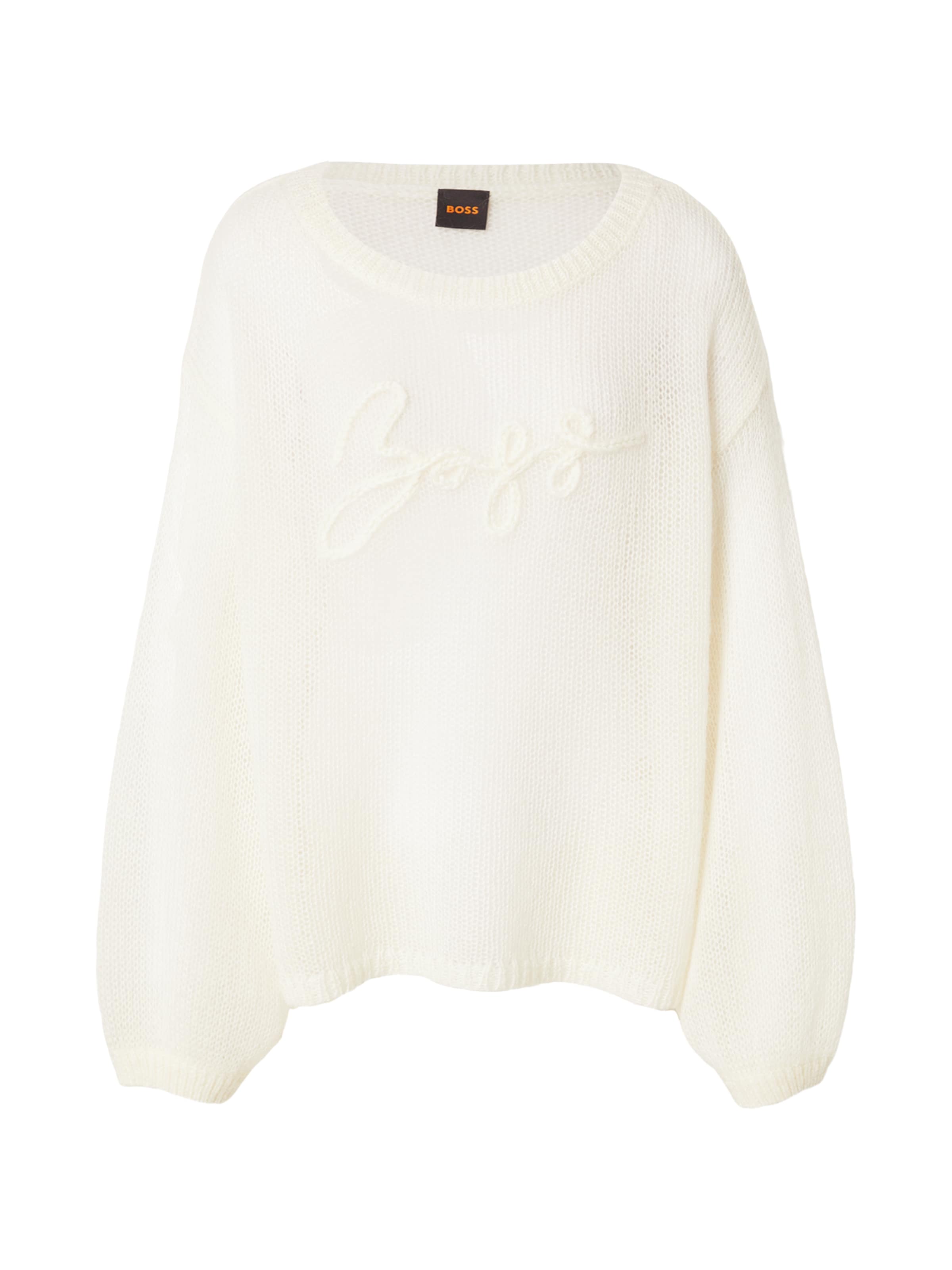 Pull-over 'C_Farazena' BOSS en blanc : devant