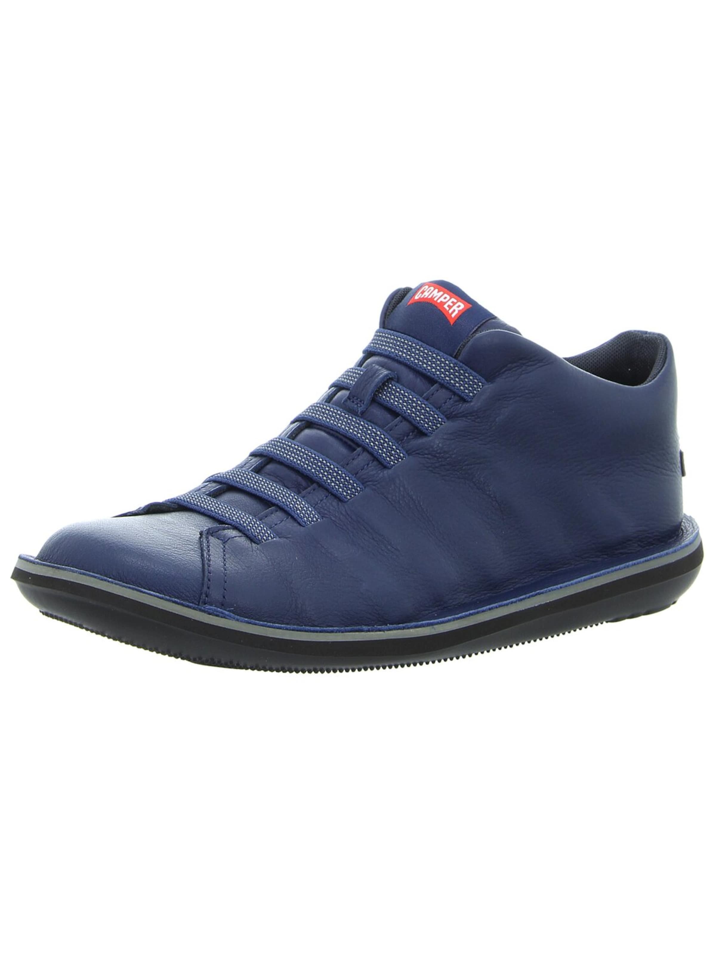 CAMPER Sportlicher Schnürschuh 'Herren Sneaker 36678-089 Echt Leder in blau' in Blau: Vorderseite
