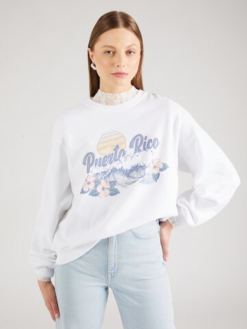 Sweat-shirt HOLLISTER en blanc : devant