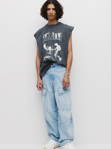 Pull&Bear Póló - szürke: elől