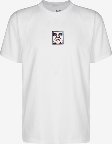 Obey T-Shirt 'Double Vision' in Weiß: predná strana