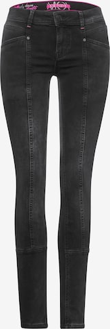 STREET ONE Skinny Jeans in Zwart: voorkant