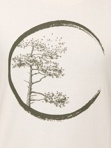 Maglietta 'Organic Fairwear Shirt Men Natural Raw Circle' di Life-Tree in bianco