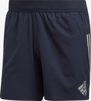 ADIDAS SPORTSWEAR Regular Workout Pants 'Adizero' in Blue: front