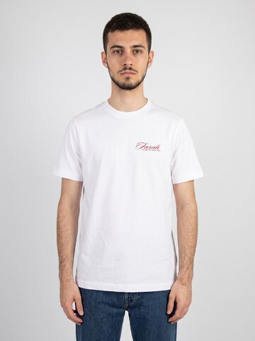 FARAH Shirt 'BYRON GRAPHIC SS' in Wit: voorkant