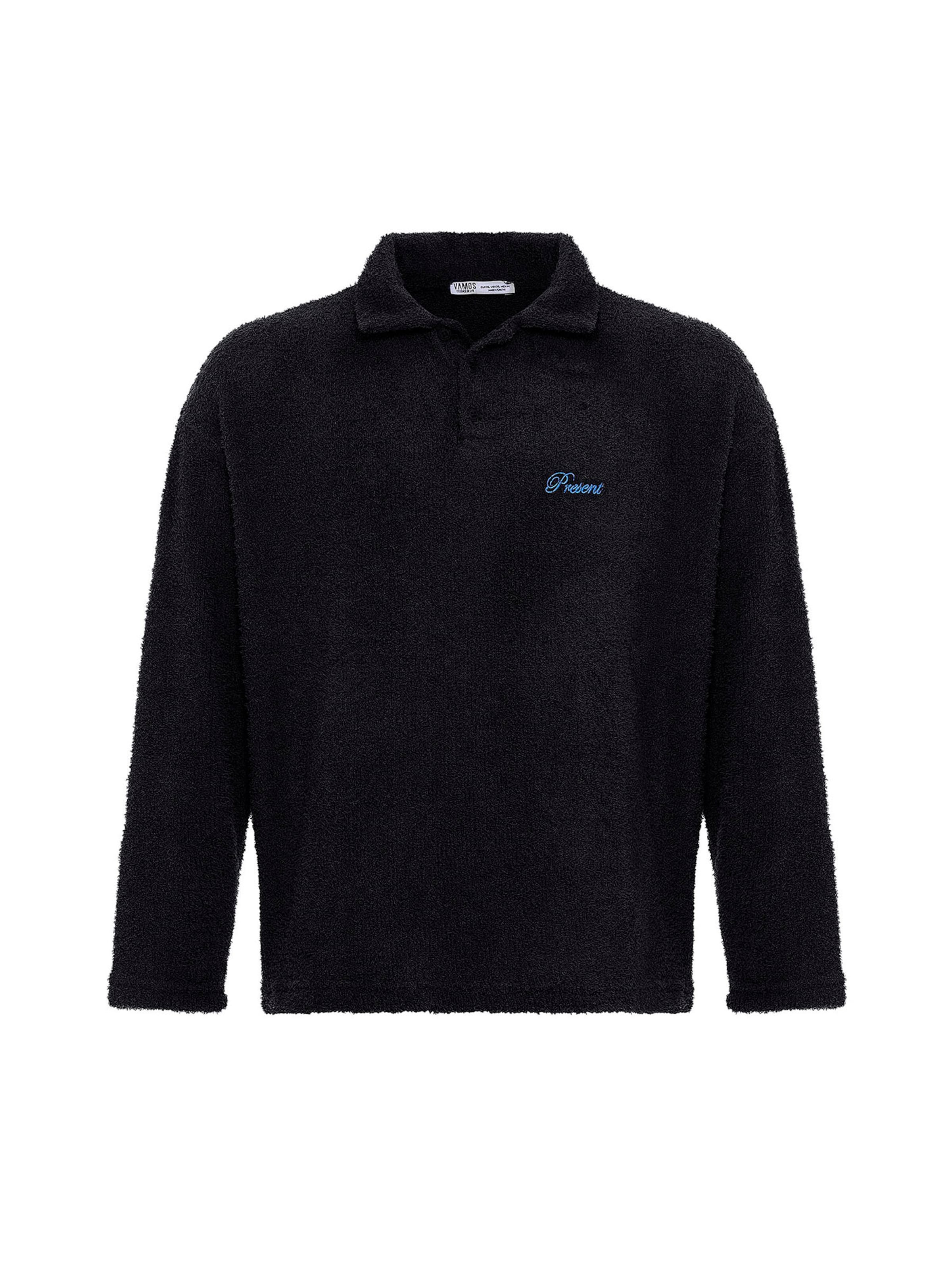 VAMOS CLO Μπλούζα φούτερ σε μαύρο: μπροστά