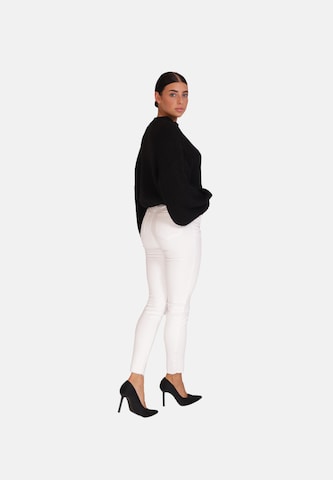 Elara Skinny Jeansy w kolorze biały