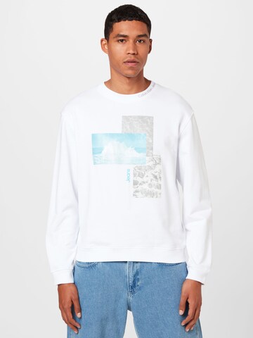 Calvin Klein Jeans Sweatshirt in White: front