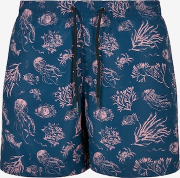 Urban Classics Zwemshorts in Blauw: voorkant