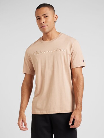 Maglietta di Champion Authentic Athletic Apparel in marrone: frontale