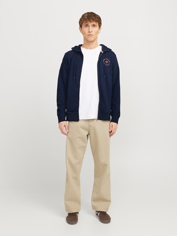 JACK & JONES Sweat jacket 'JJSIMON' in Blue