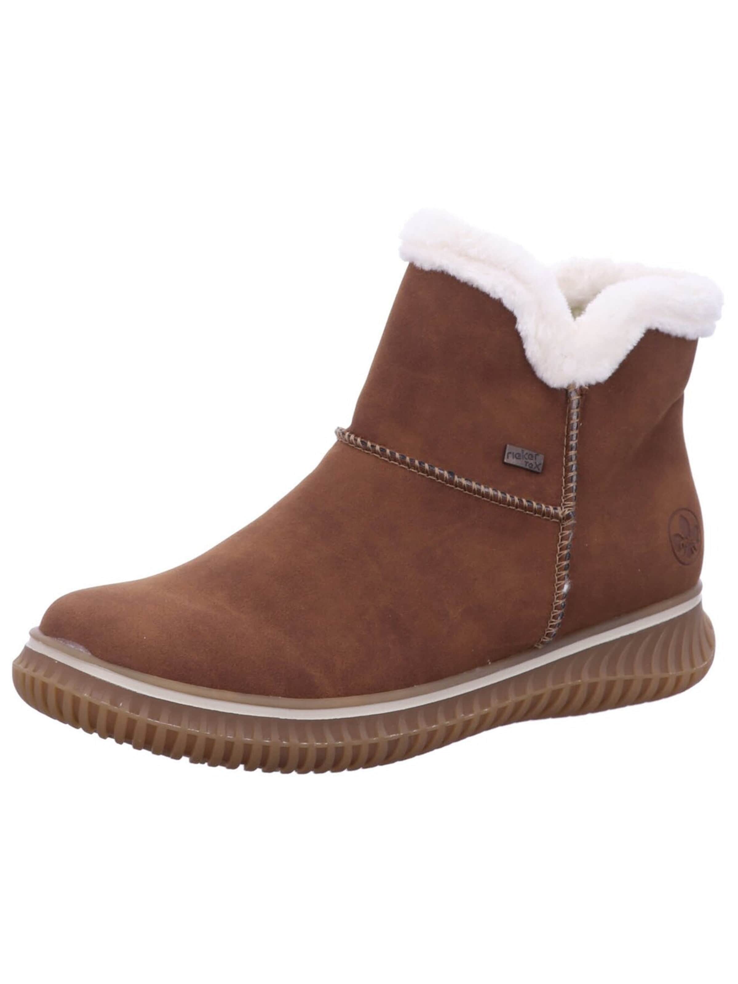 Boots 'Stiefel Damen 74260 25 Kunststoff (Synthetik) in braun' di Rieker in marrone: frontale