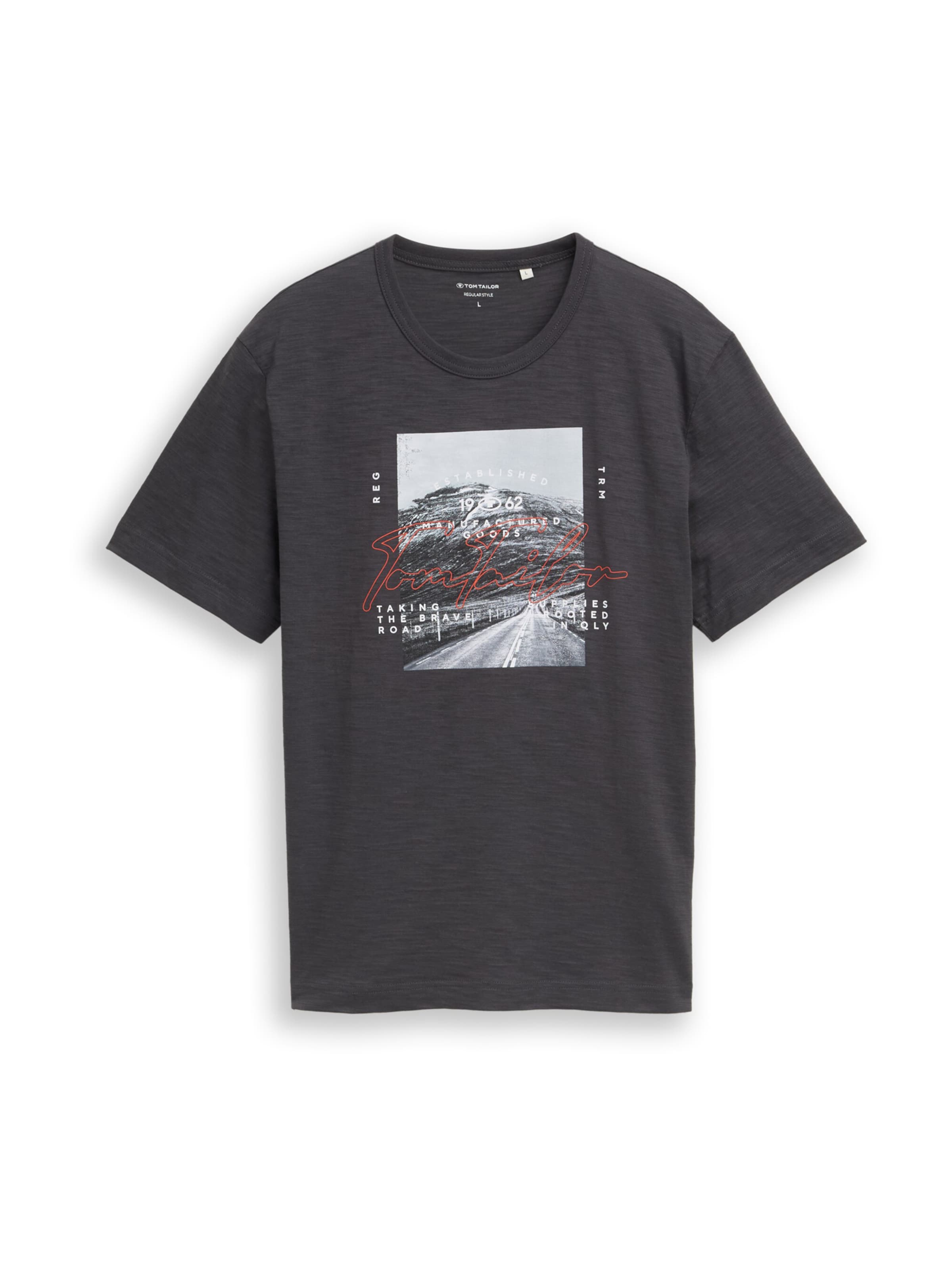 TOM TAILOR Shirt in Grey: front