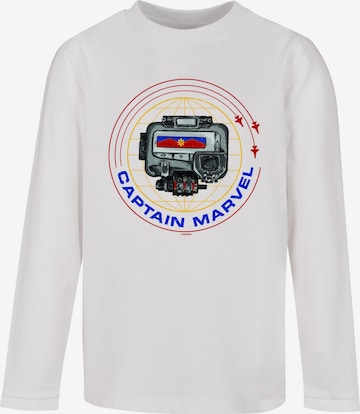 ABSOLUTE CULT Shirt 'Captain Marvel - Pager' in White: front