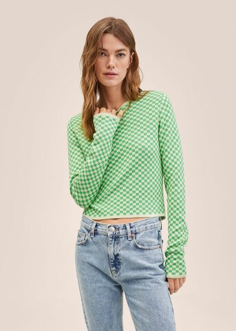 MANGO Pullover 'Cuadri' in Grün: Vorderseite