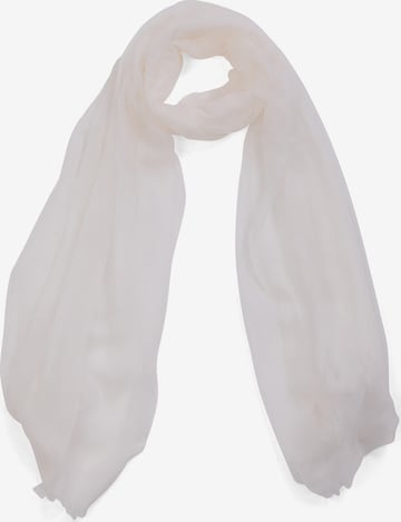 CASH-MERE.CH Kaschmir Schal in Weiß: Vorderseite