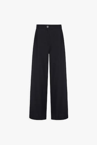 Wide Leg Pantalon à pince 'Hainault' Aligne en noir : devant