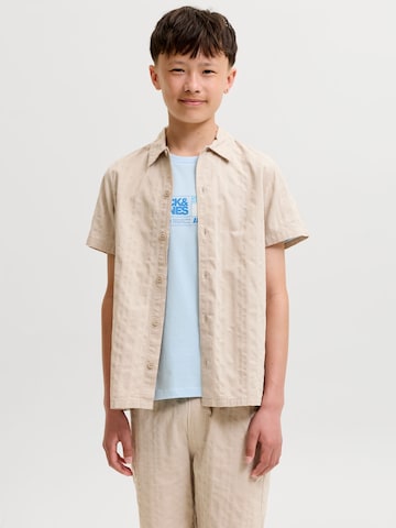 Jack & Jones Junior Comfort Fit Hemd in Beige: Vorderseite