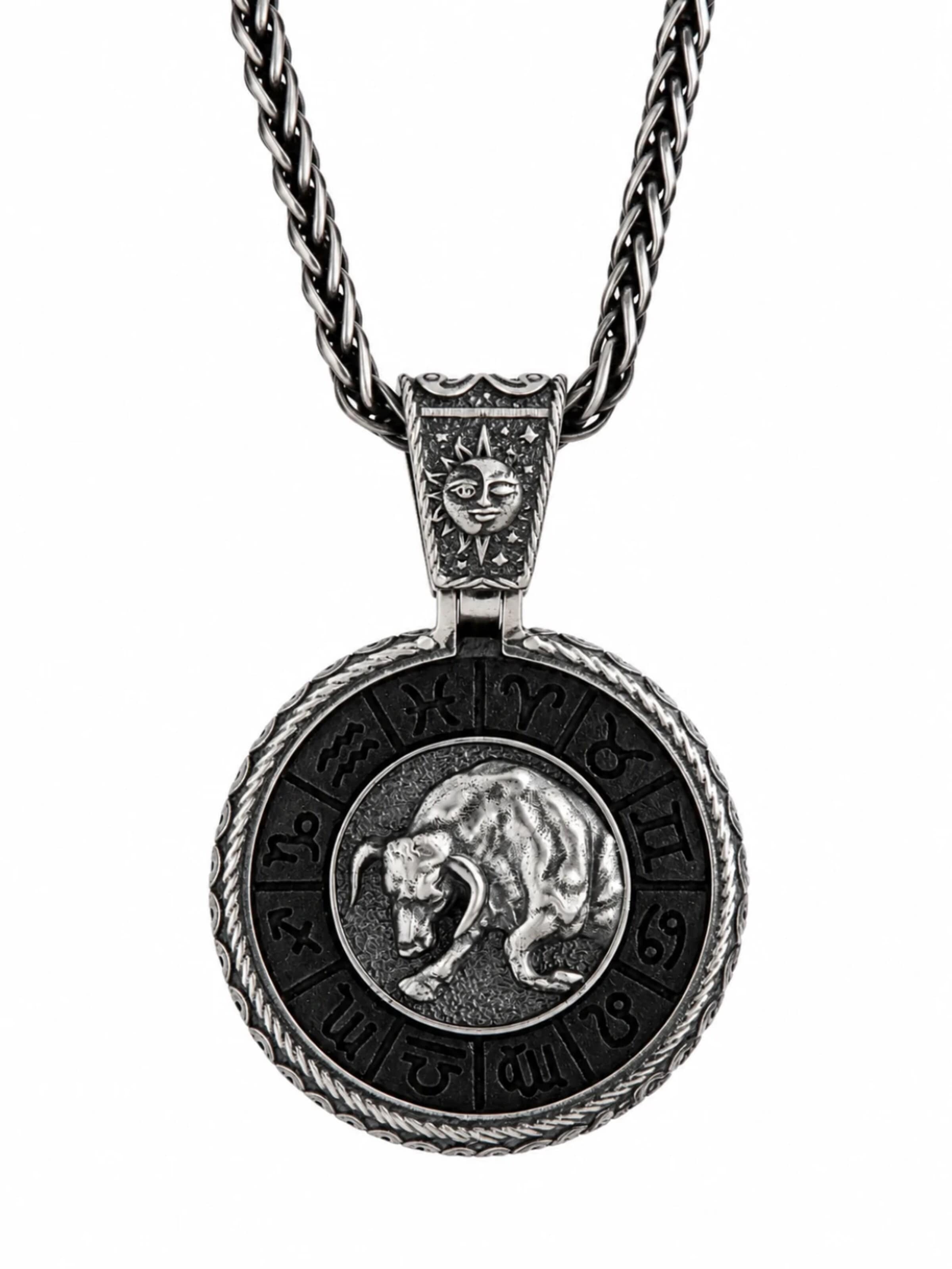 Pendentif 'BYK ' REYTEL en argent : devant