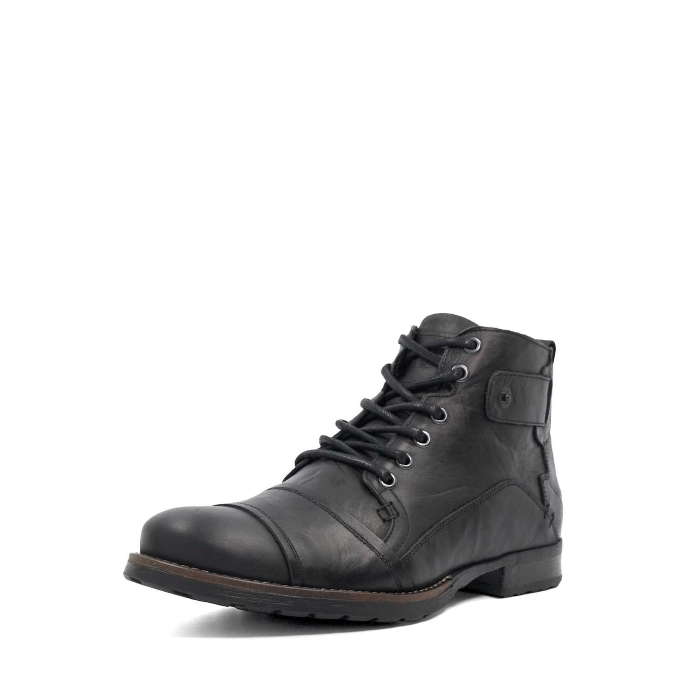 Dune LONDON Veterboots 'SIMON' in Zwart: voorkant