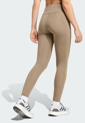 ADIDAS PERFORMANCE Skinny Sportbroek 'Essentials' in Beige