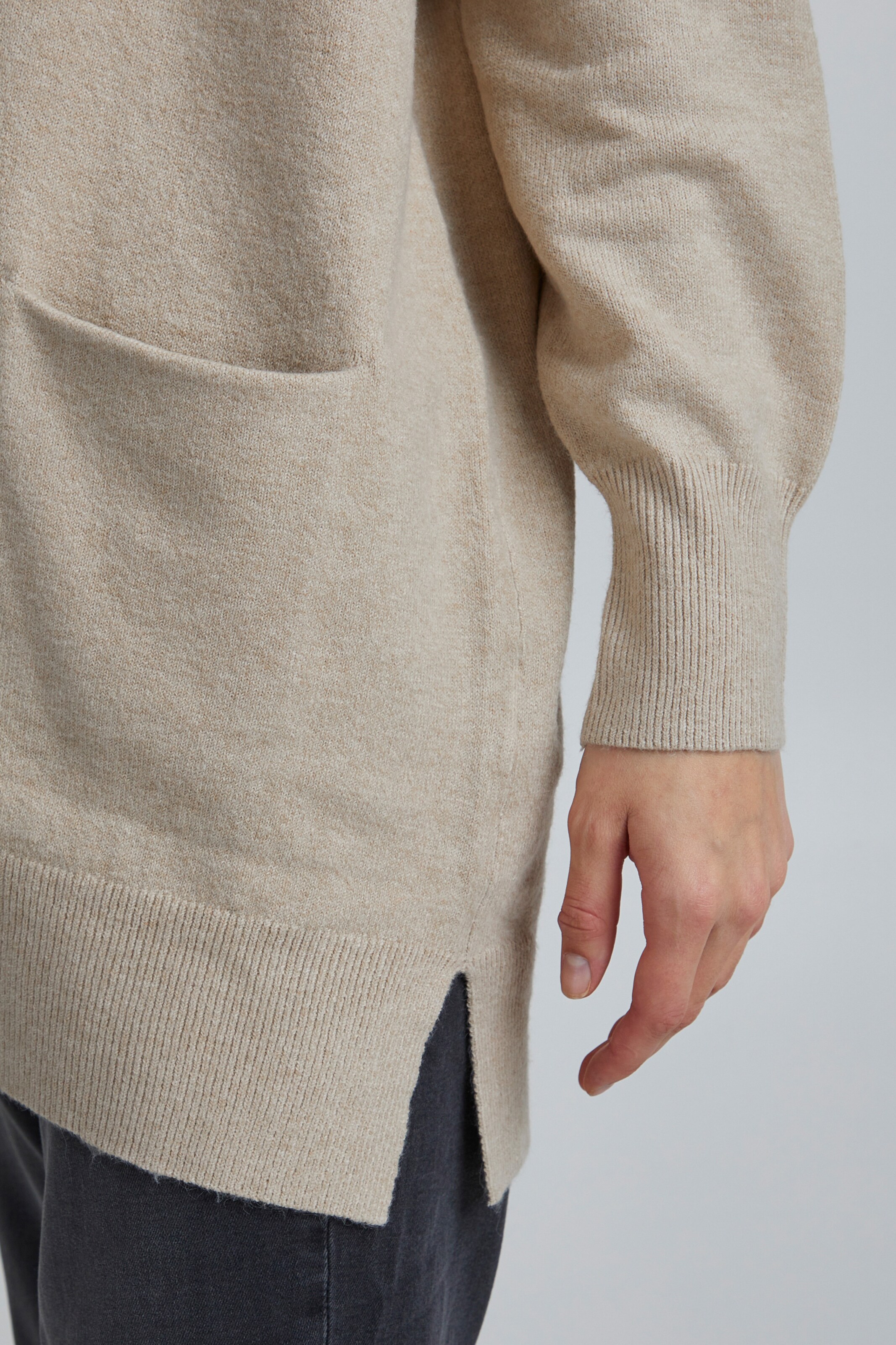 Frauen Pullover & Strick ICHI Cardigan in Beige - IL19003 Frauen Pullover & Strick ICHI Cardigan in Beige - IL19003