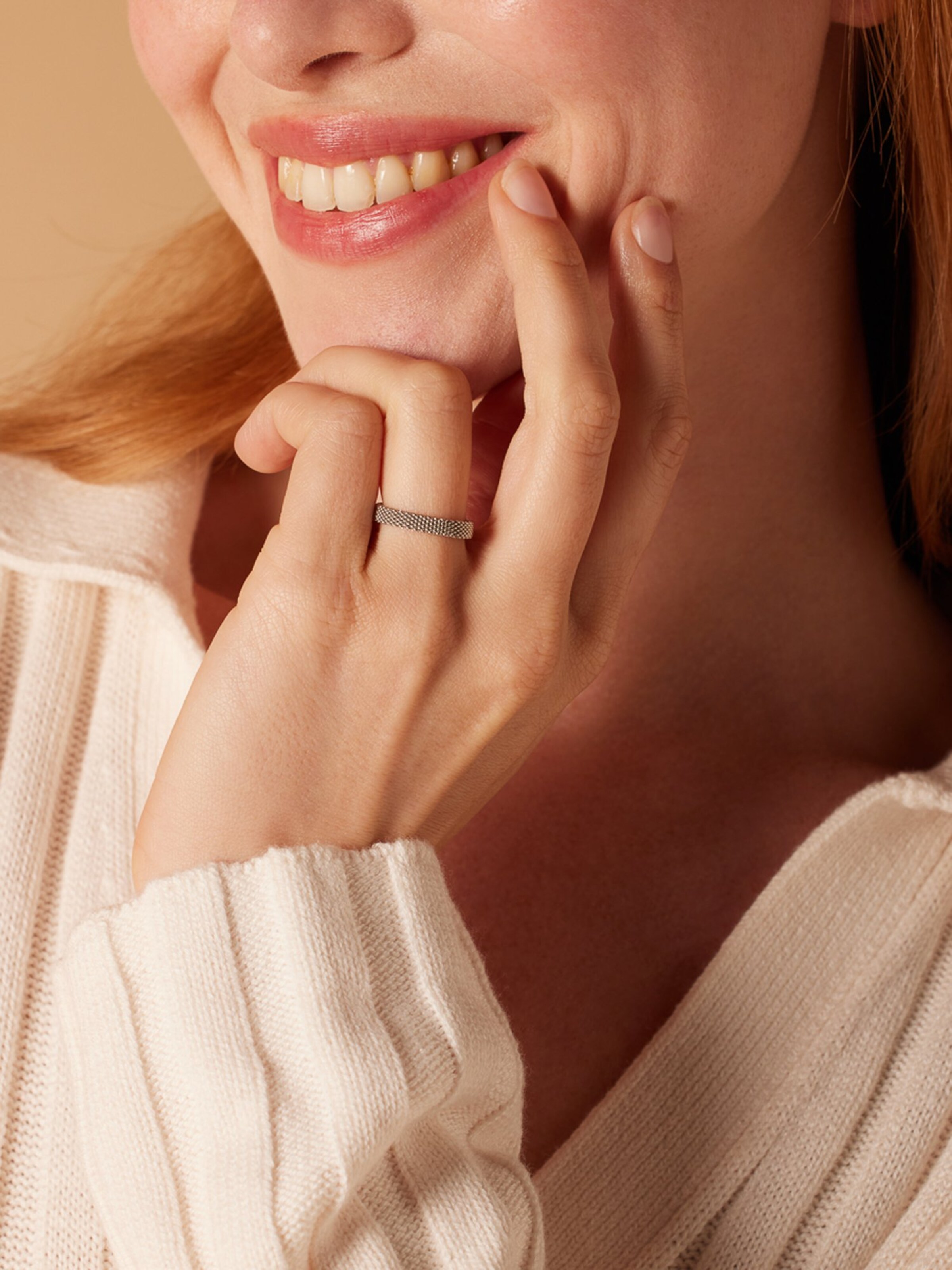 Lucardi Ring in Zilver: voorkant