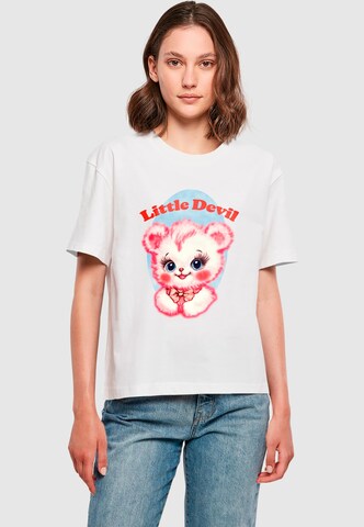 Miss Tee T-Shirt 'Little Devil' in Weiß: Vorderseite