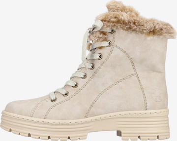 Rieker Lace-Up Boots in Beige