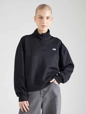 new balance Sportief sweatshirt in Zwart: voorkant