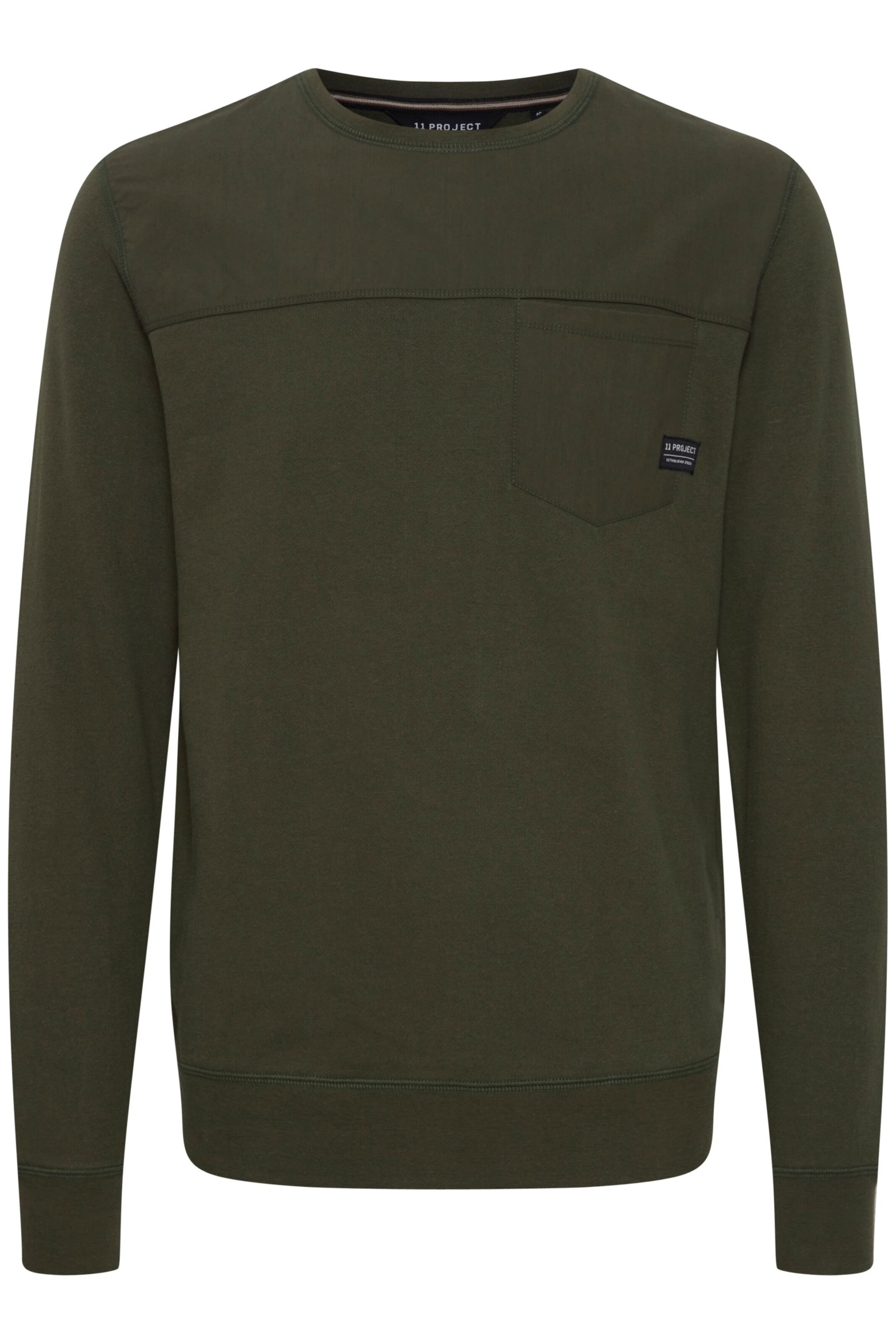 11 Project Sweatshirt 'Viktor' in Grün: Vorderseite