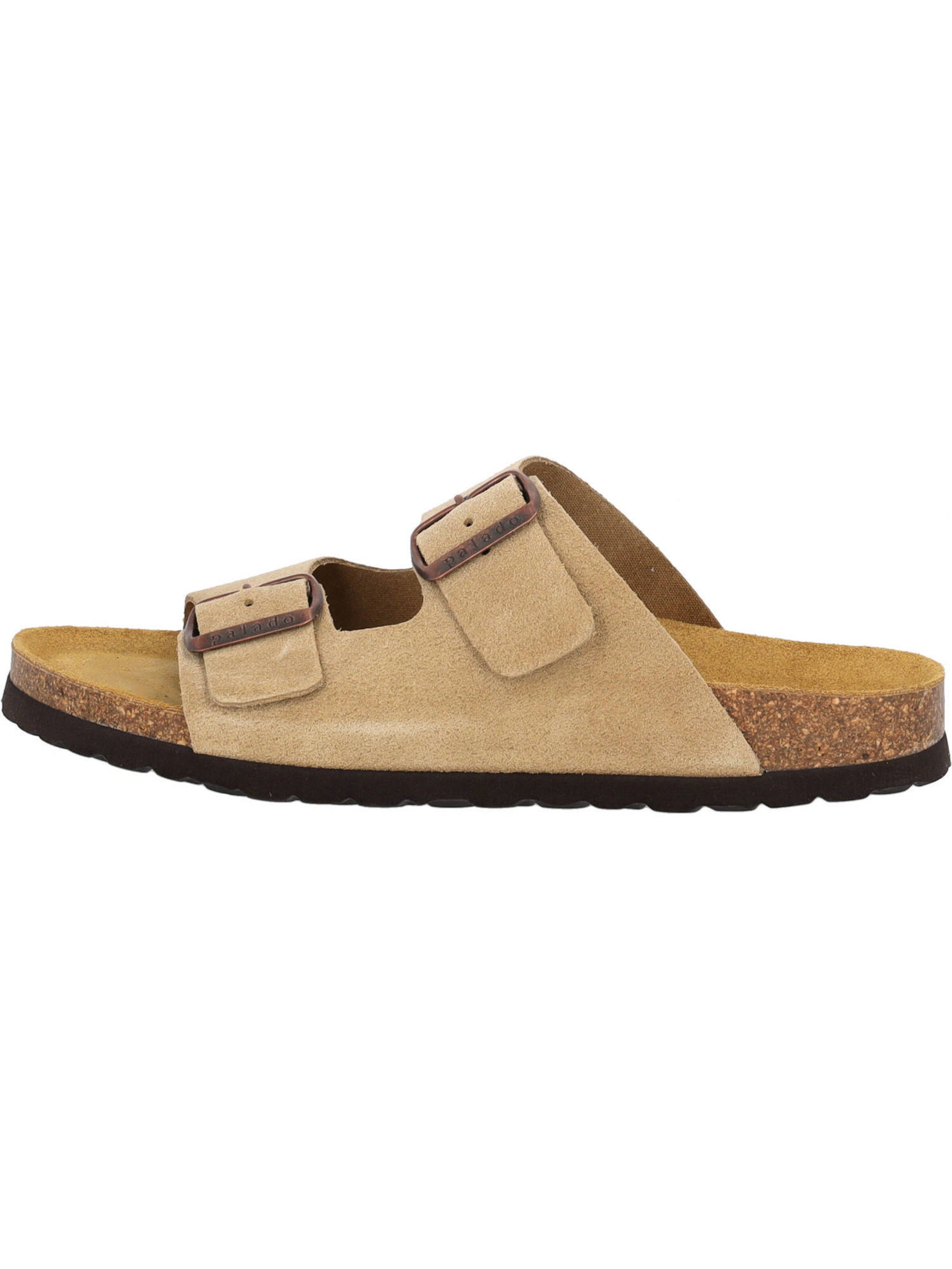 Palado Mules 'Korfu' in Beige: front
