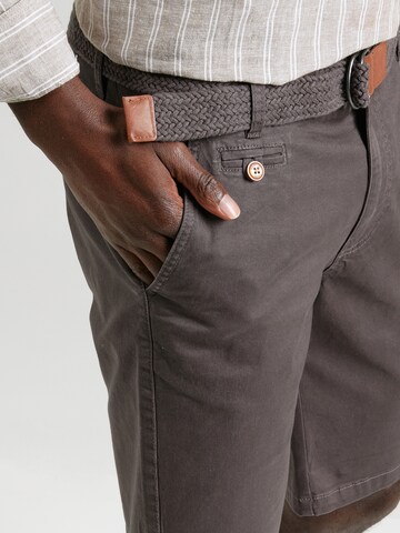 INDICODE JEANS Regular Trousers 'Conor' in Grey