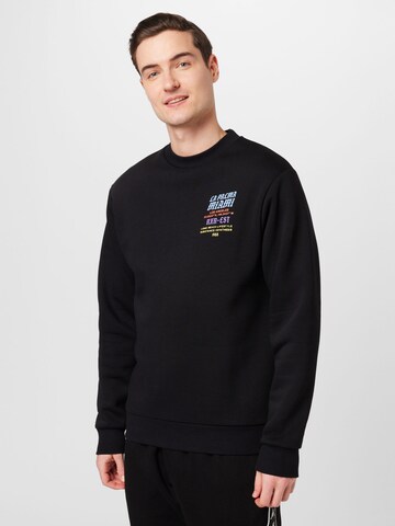 River Island Sweatshirt 'MIAMI' in Black: front