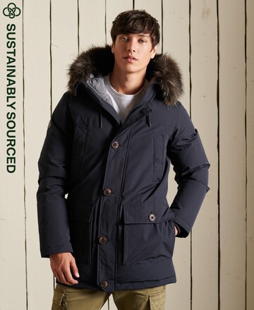 Superdry Winter Parka 'New Rookie' in Blue: front