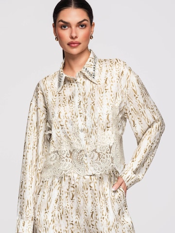 Ombre Bluse‌‌‌‌‌‌ in Beige: Vorderseite