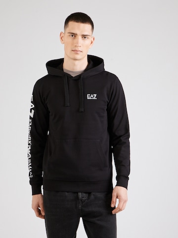 EA7 Emporio Armani Sweatshirt in Black: front