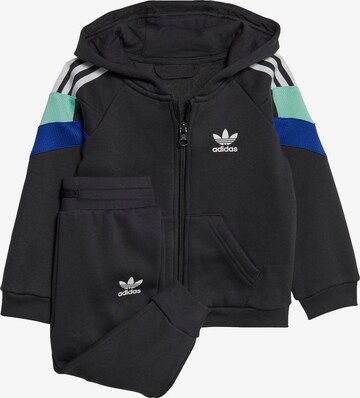 ADIDAS ORIGINALS Joggingpak 'Rekive' in Zwart: voorkant