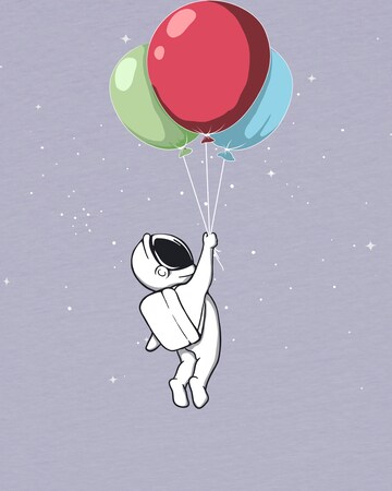 T-Shirt 'Little Balloon Astronaut' watabout.kids en violet