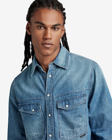 G-Star RAW Regular fit Button Up Shirt in Blue