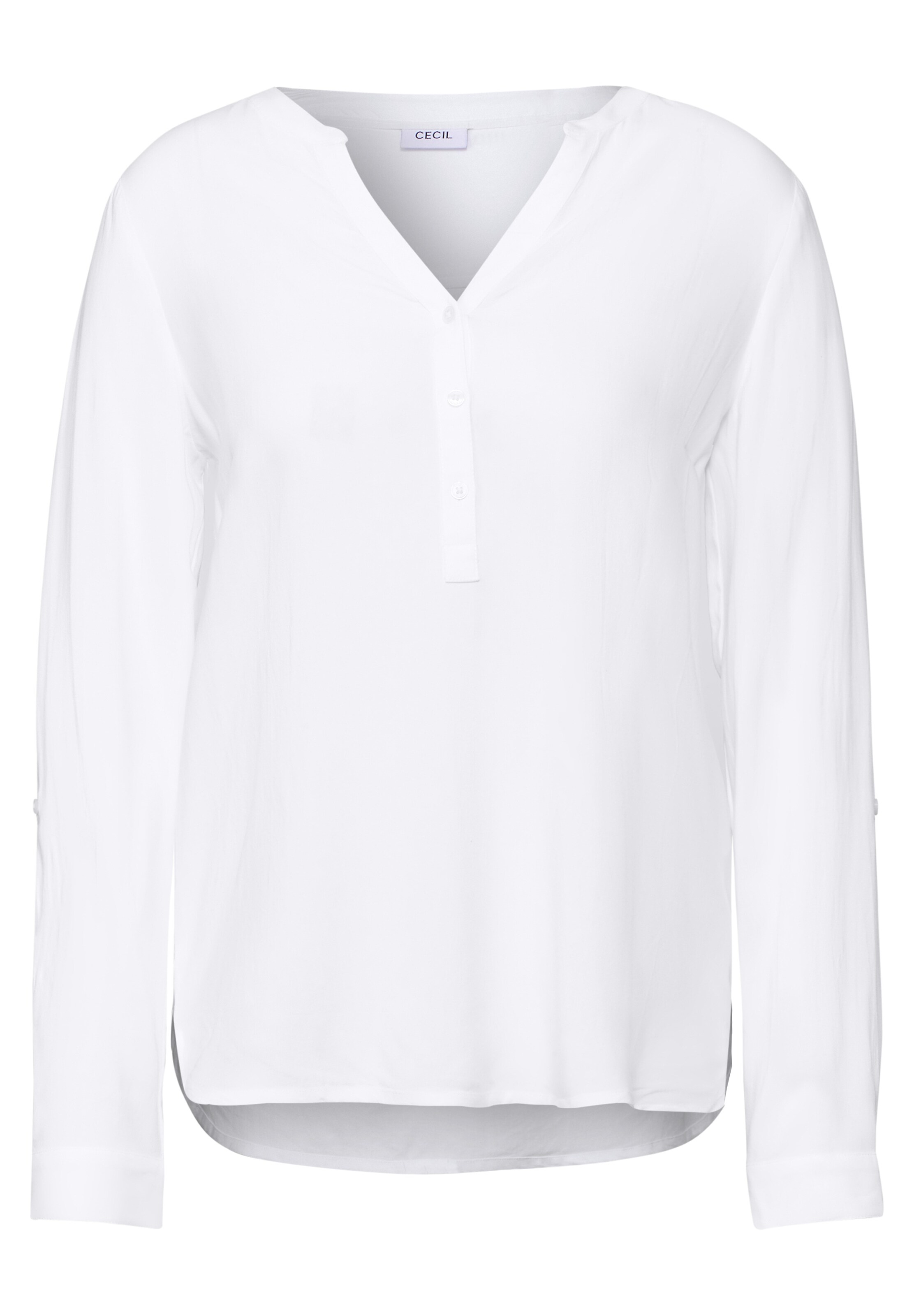 CECIL Bluse in Unifarbe in Weiß: Vorderseite
