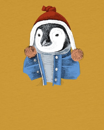 T-Shirt 'Pinguin' watabout.kids en jaune