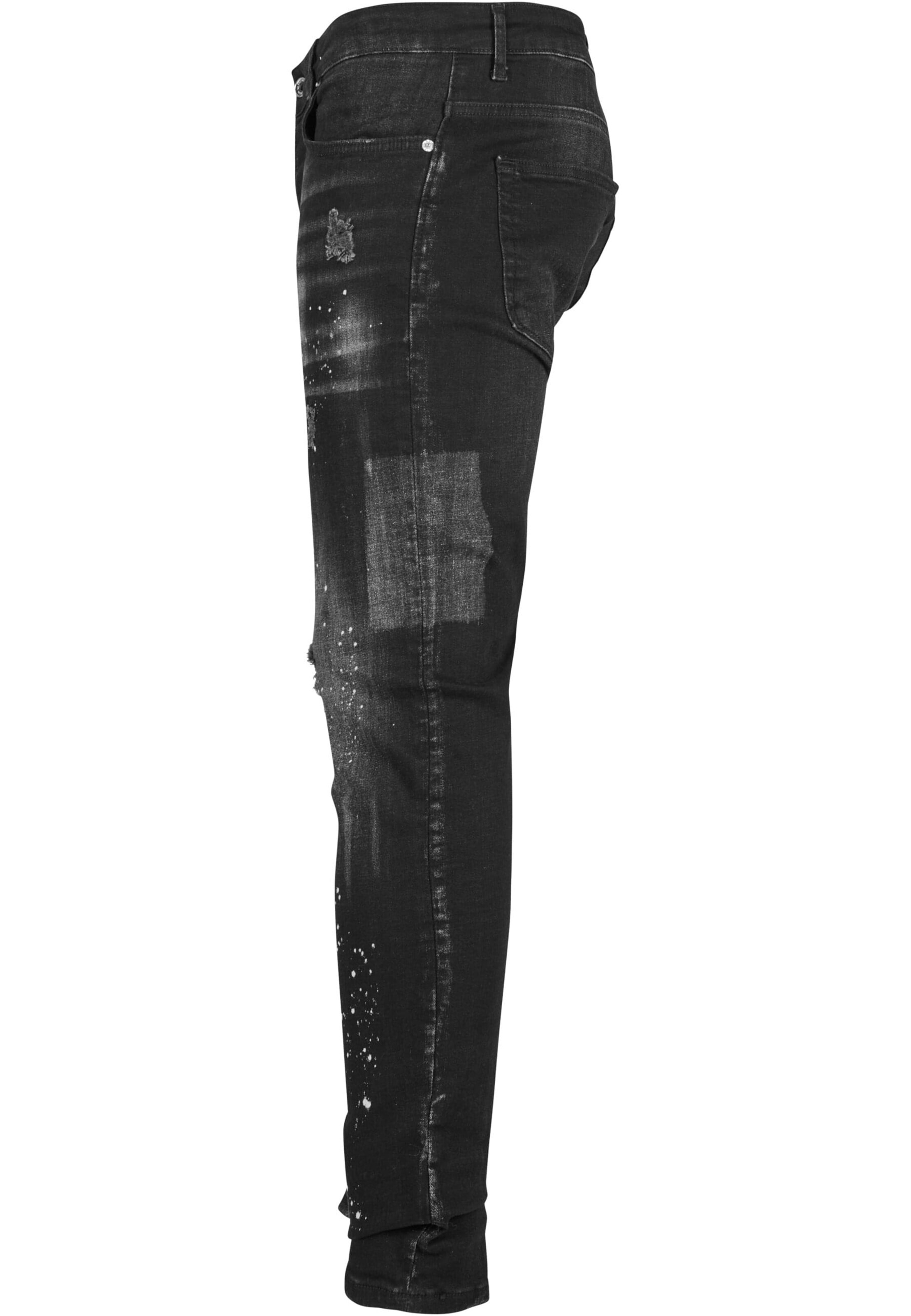 Tapered Jeans di 2Y Premium in nero