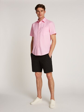 TOMMY HILFIGER Regular Fit Hemd 'Flex' in Pink
