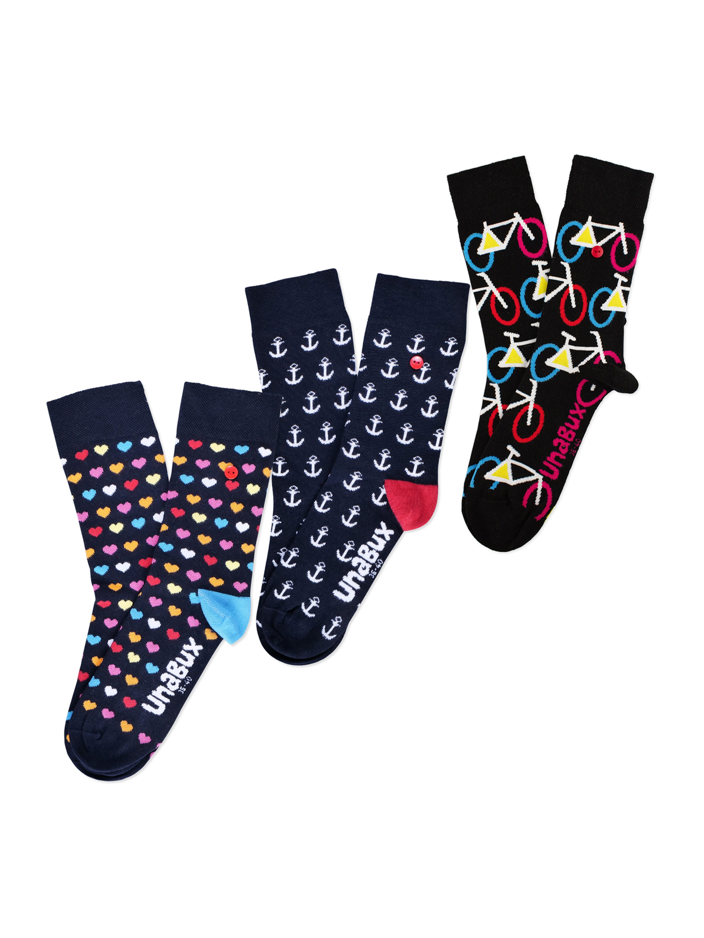 UNABUX Socken in Schwarz: Vorderseite