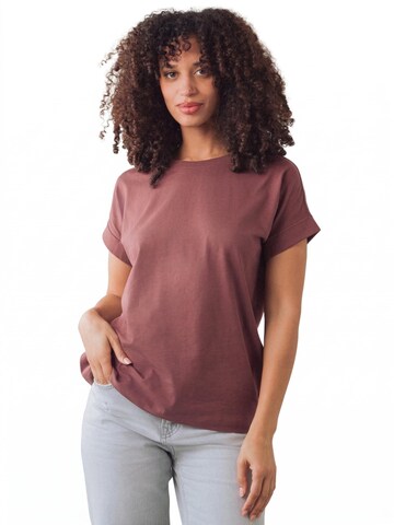 Maglietta 'Cap Tee' di Honest Basics in rosso: frontale