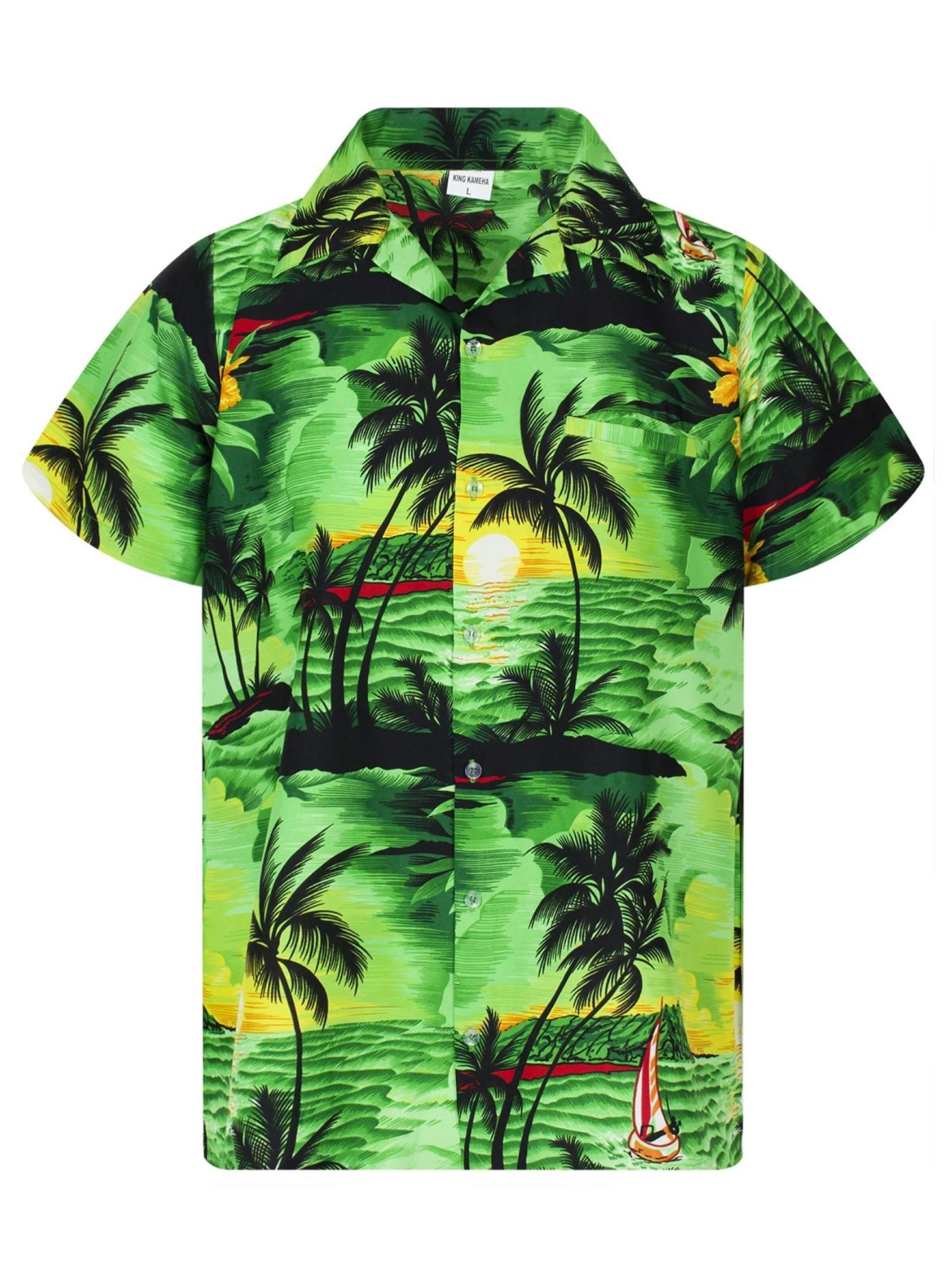 Maglietta 'Surf' di King Kameha in verde: frontale