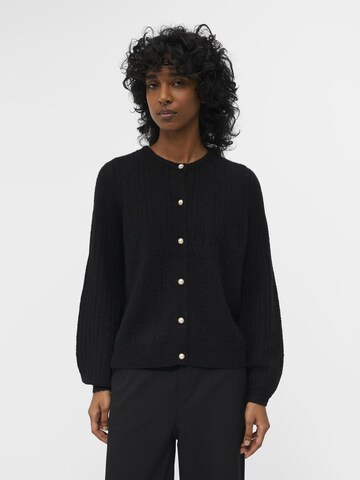 OBJECT Strickjacke in Schwarz: Vorderseite