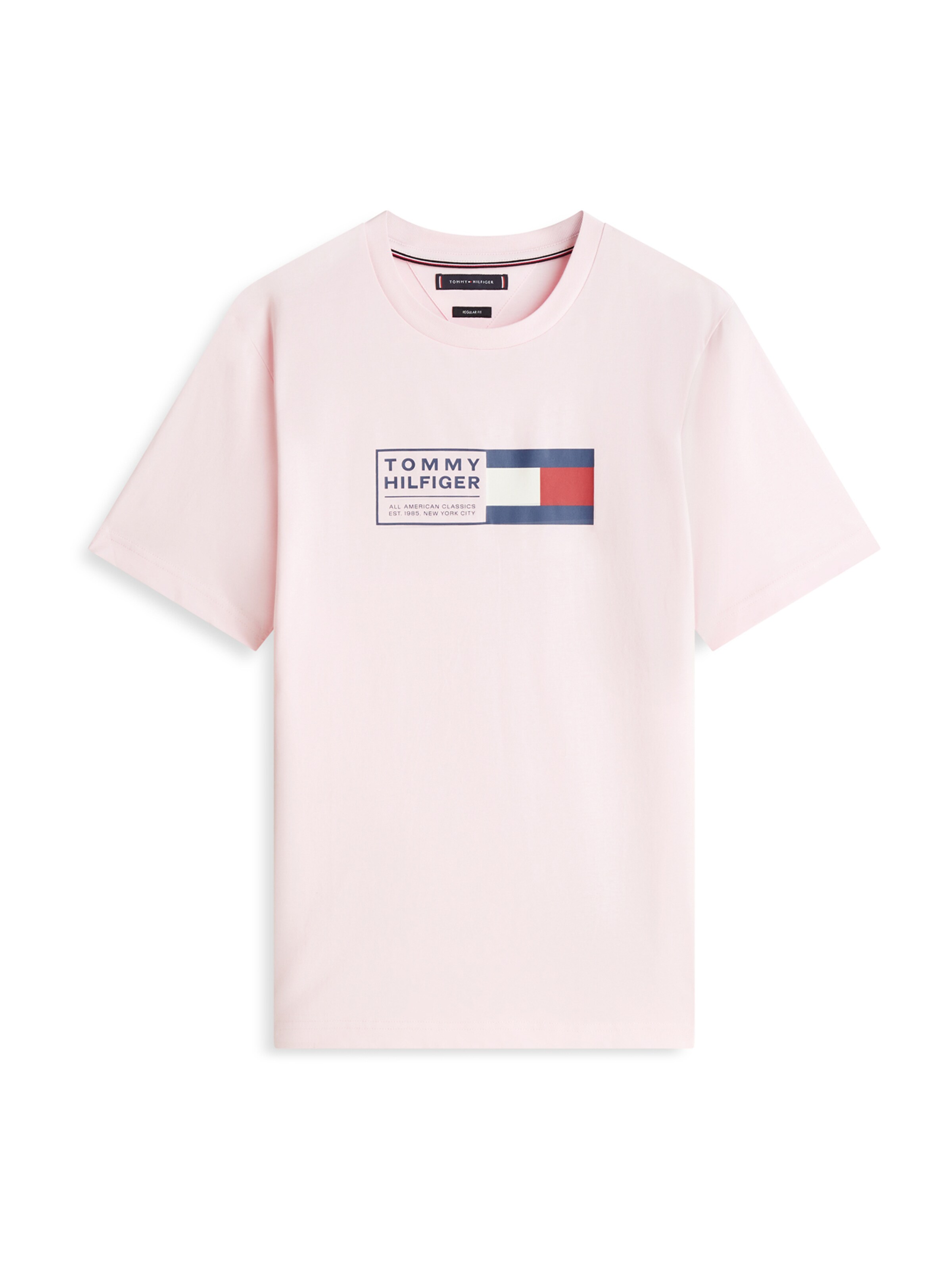 T-Shirt 'BRAND LOVE' TOMMY HILFIGER en rose : devant